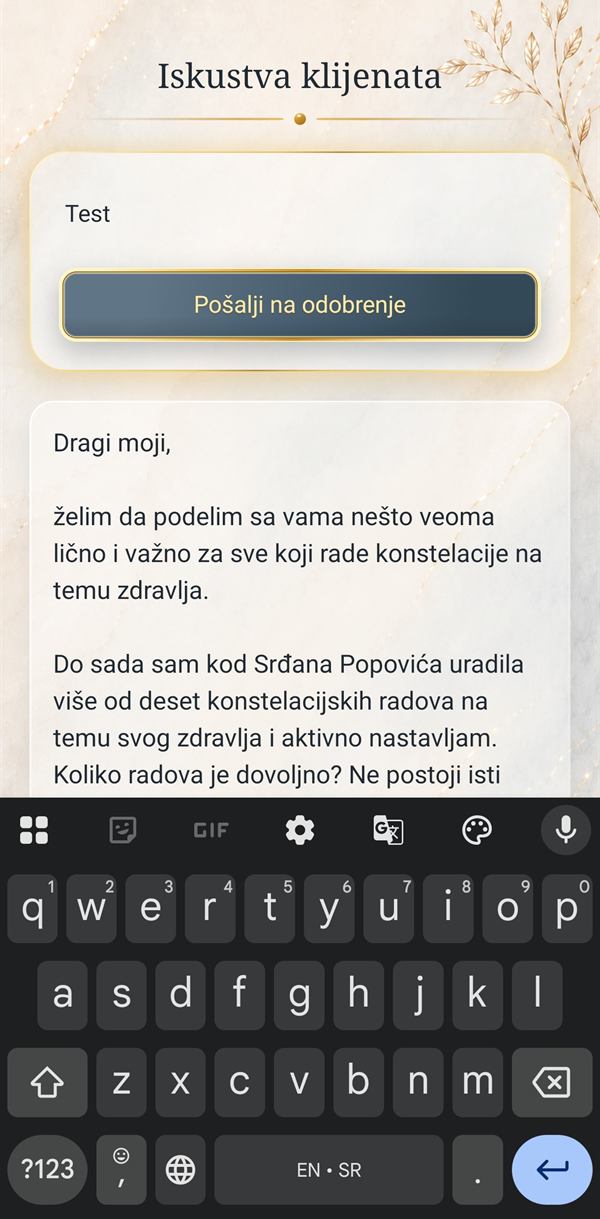 Pisanje iskustva