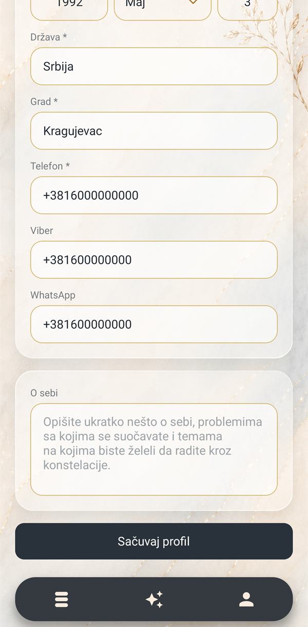 Donji deo forme Lični podaci
