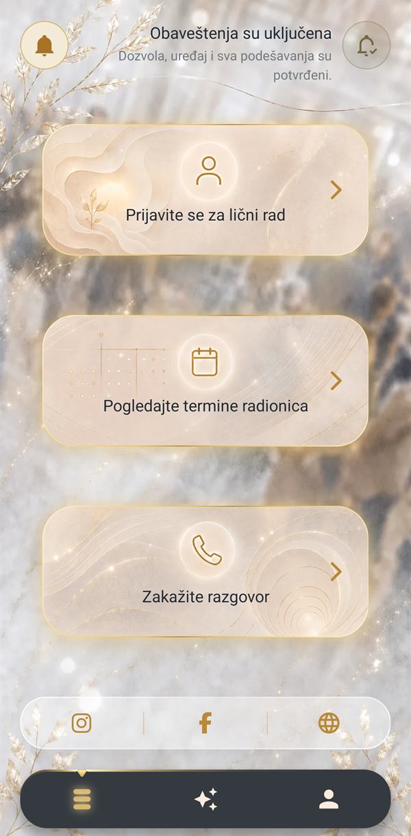 Početna strana aplikacije